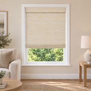 Velune Edit W077 woven shade in a furnished American living room