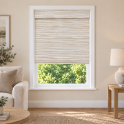 Velune Edit W079 woven shade in a furnished American living room