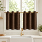 Velvet Kitchen Window Cafe Curtains  Bolonia - 