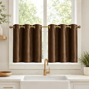 Velvet Kitchen Window Cafe Curtains  Bolonia - 