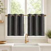 Velvet Kitchen Window Cafe Curtains  Bolonia - 