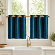 Velvet Kitchen Window Cafe Curtains  Bolonia - 