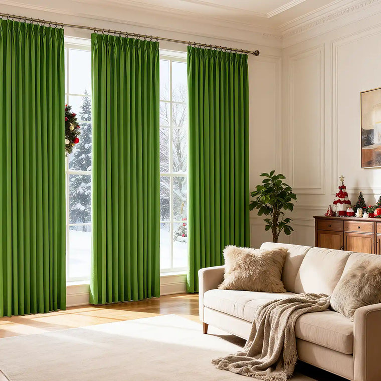 Christmas Velvet Curtains for Living Room Bolonia - Fredesigner