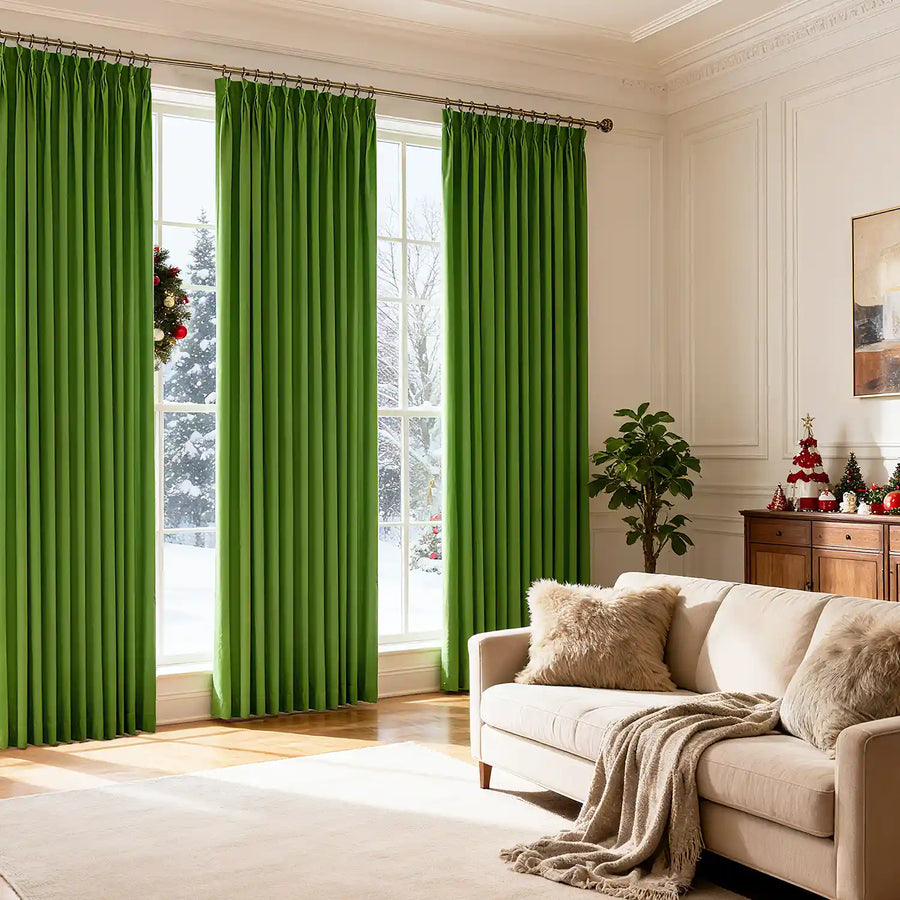 Christmas Velvet Curtains for Living Room Bolonia - Fredesigner