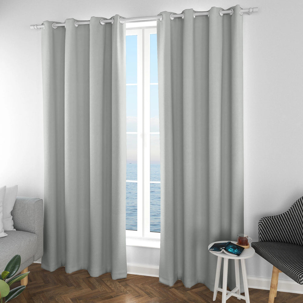 Custom Grey Curtain 100% Blackout Drapes - Fredesigner