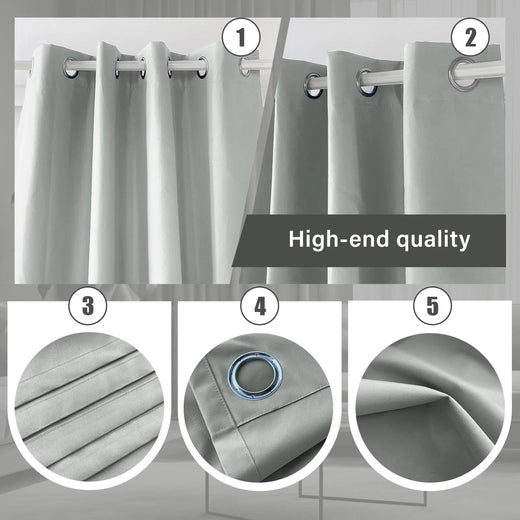 Custom Grey Curtain 100% Blackout Drapes custom curtain by Fredesigner