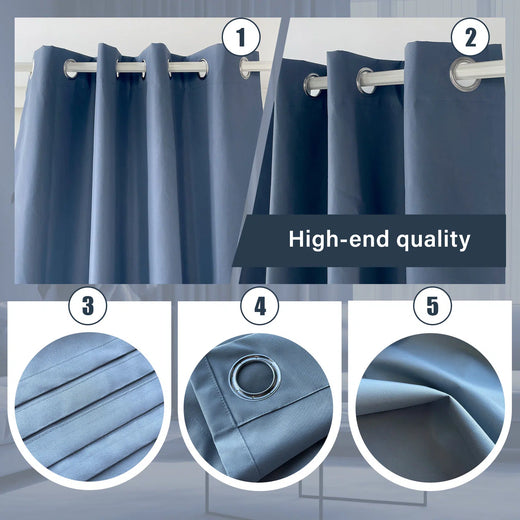 Custom Navy Blue Curtain 100% Blackout custom curtain by Fredesigner