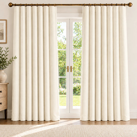 Window Curtains Pleated Curtain Sedona - #89850-2 Lvory White browser generated product photo