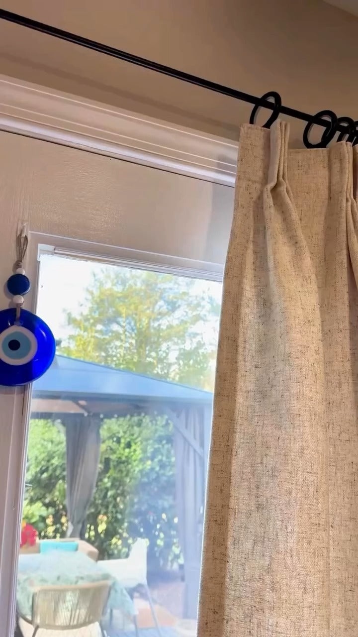 Cafe curtain window in a kitchen