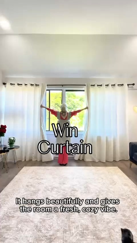 Soft sheer curtains in a real room