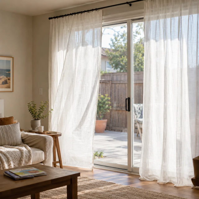 Custom Sheer Curtains Damme in a soft room