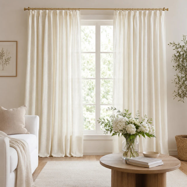 Custom drapery in a finished room