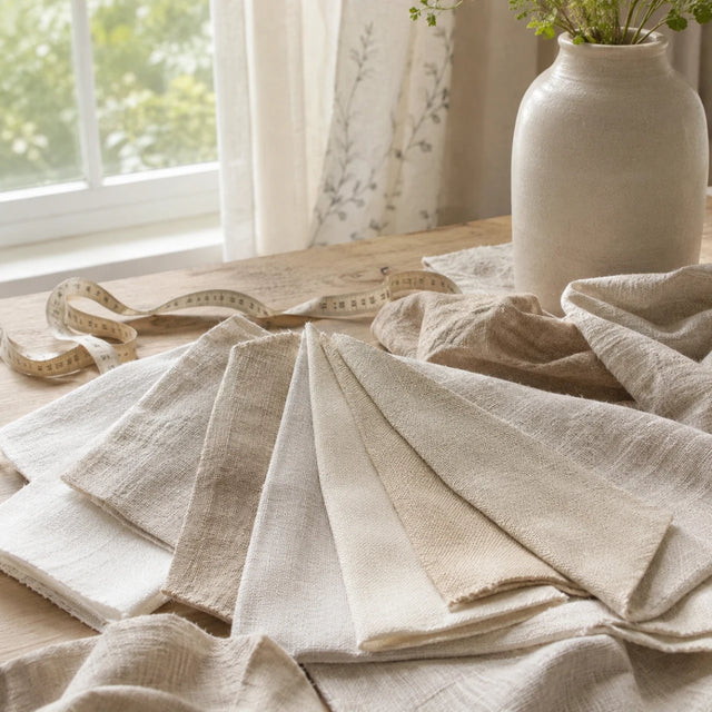 Curtain, Roman shade, and bamboo shade sample books