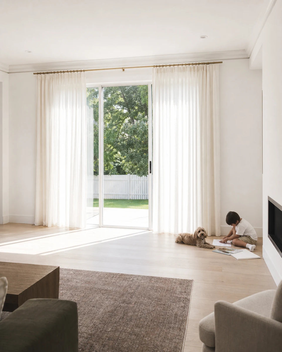 Pleated Curtains Drapery Sedge custom linen curtains