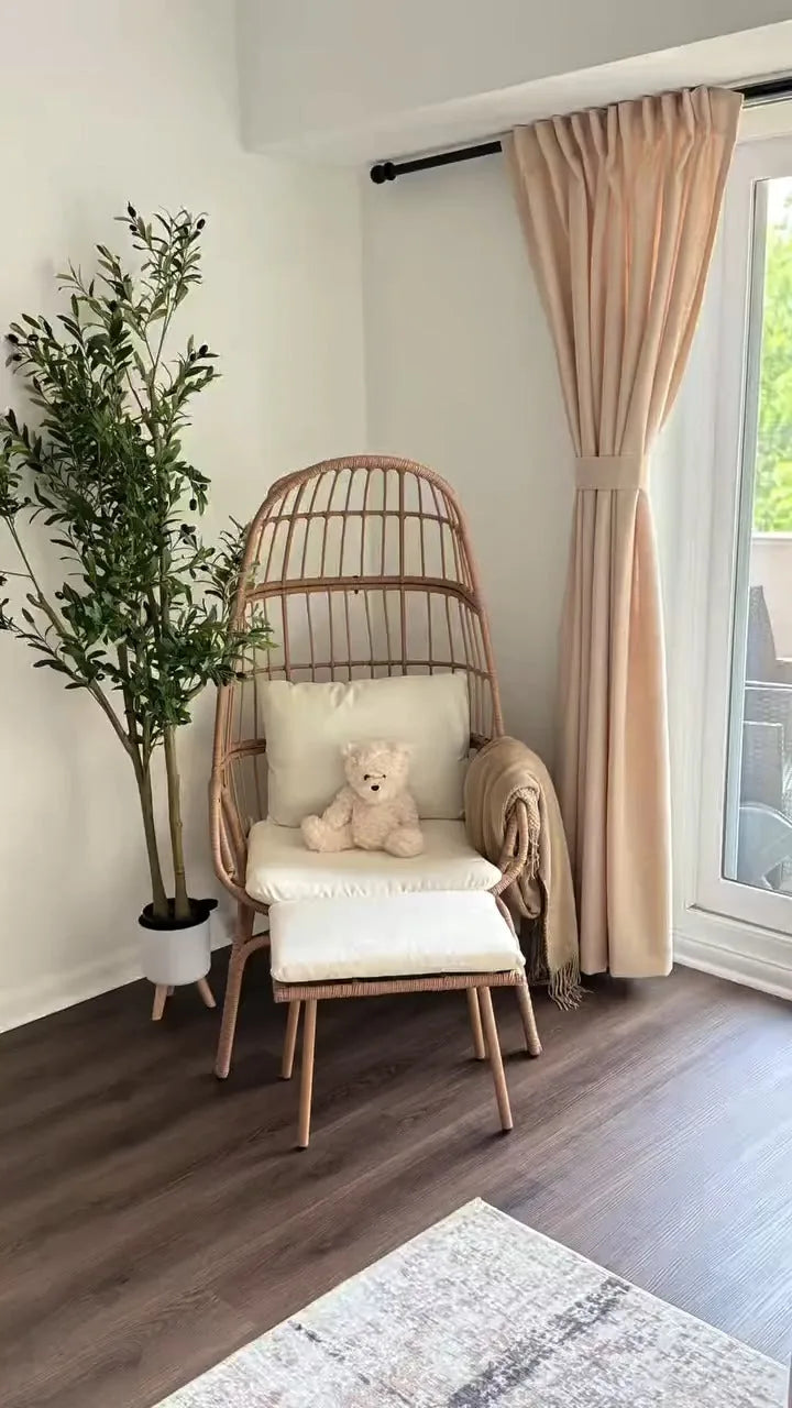 Instagram cover for beige curtains in morning light