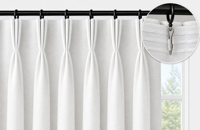 Double Pinch Pleat curtain header construction detail