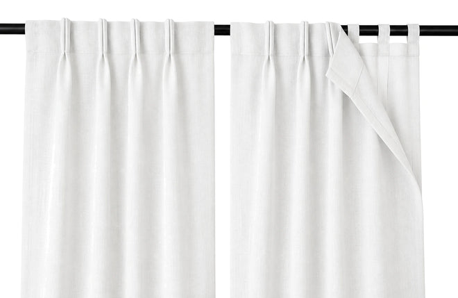 Pinch Pleat with Back Tab curtain header construction detail