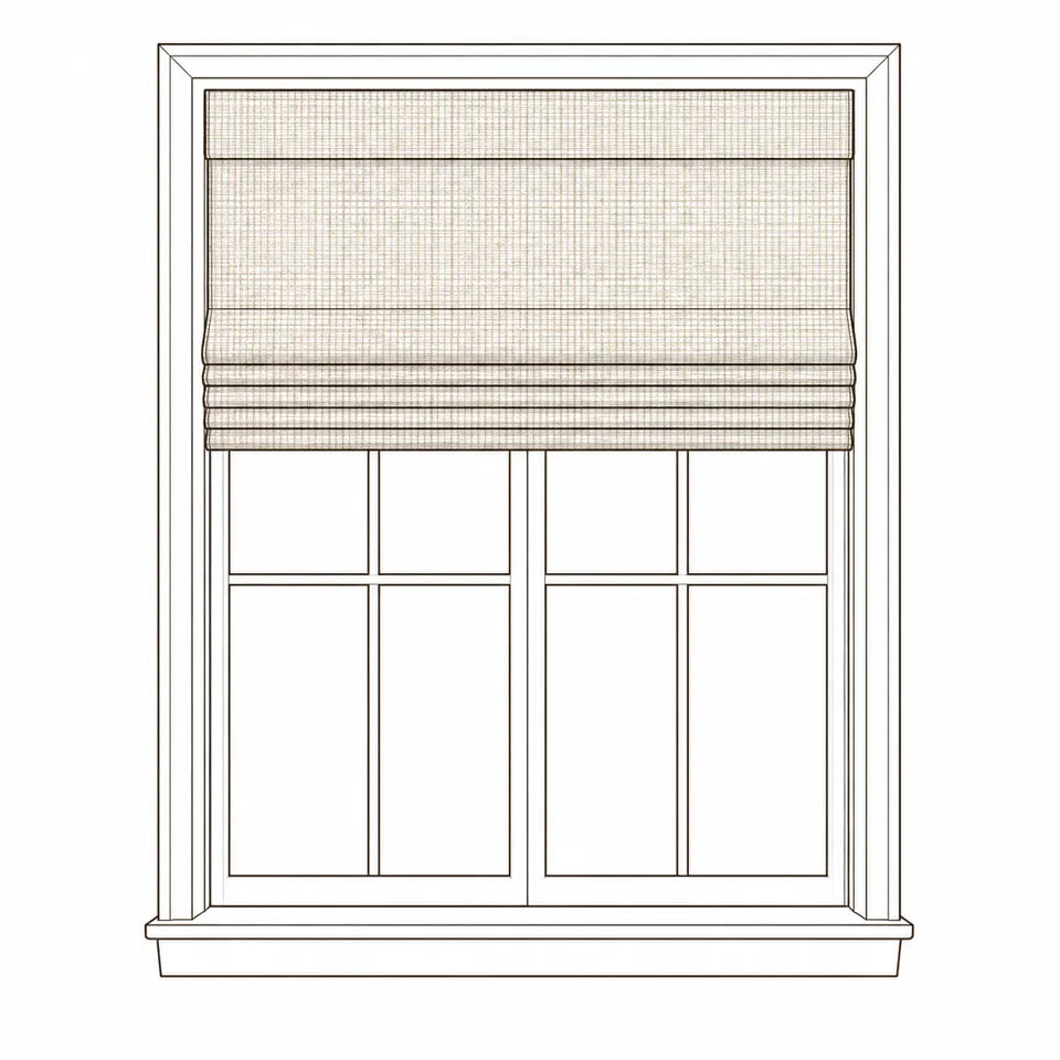 Cordless woven shade lift system with no visible cord loop